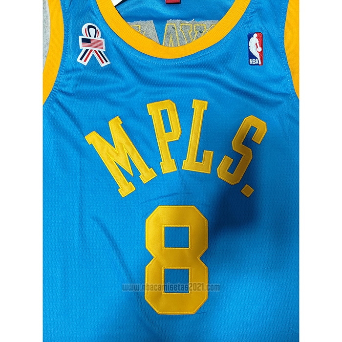 Camiseta Los Angeles Lakers Kobe Bryant #8 Mitchell & Ness 2001-02 Azul
